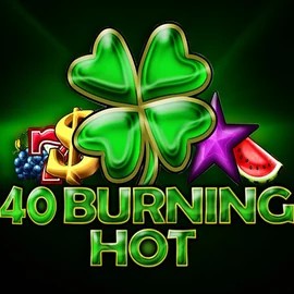 40 Burning Hot slot logo by Amusnet Interactive at Night Luck Casino40 Burning Hot