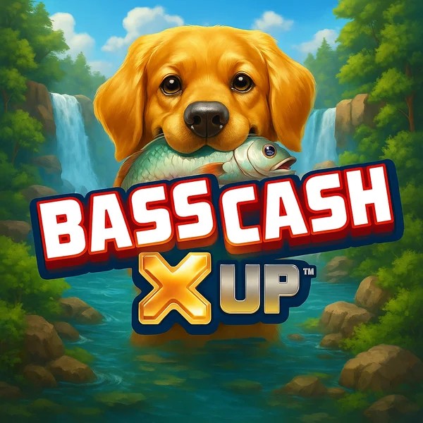 Bass Cash X UP slot logo by Alchemy Gaming at Night Luck CasinoBass Cash X UP