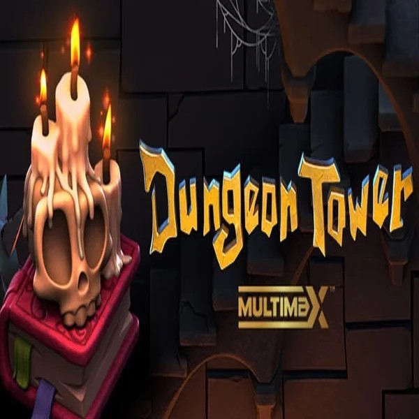 Dungeon Tower slot logo by Peter & Sons at Night Luck CasinoDungeon Tower