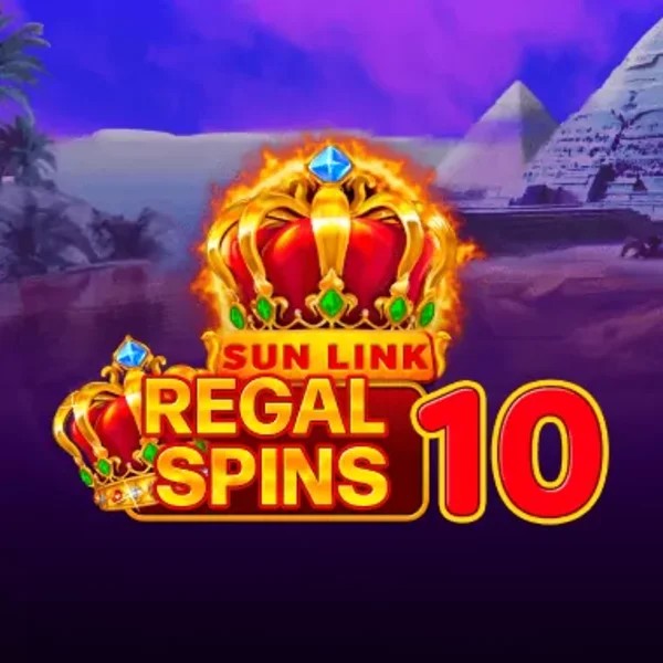 Regal Spins 10 slot logo by PatePlay at Night Luck Casino