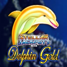 Official Jackpots logo: Dolphin Gold with Stellar Jackpots by Lightning Box Game at Night Luck Casino