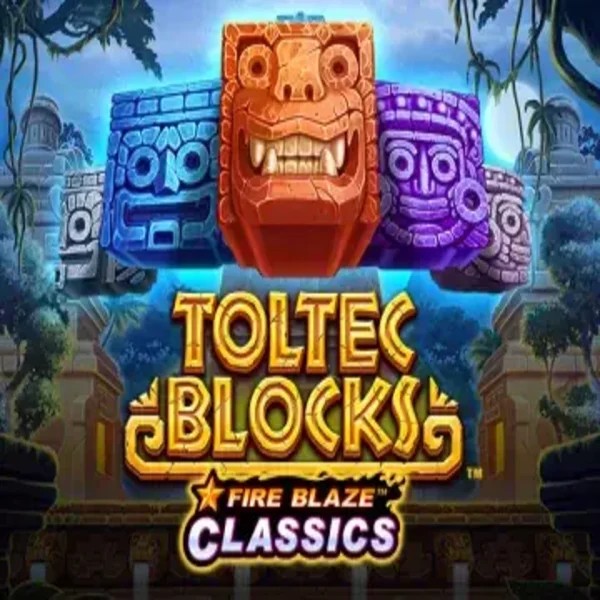 Logo of Fire Blaze: Toltec Blocks from Rarestone Gaming at Night Luck Casino